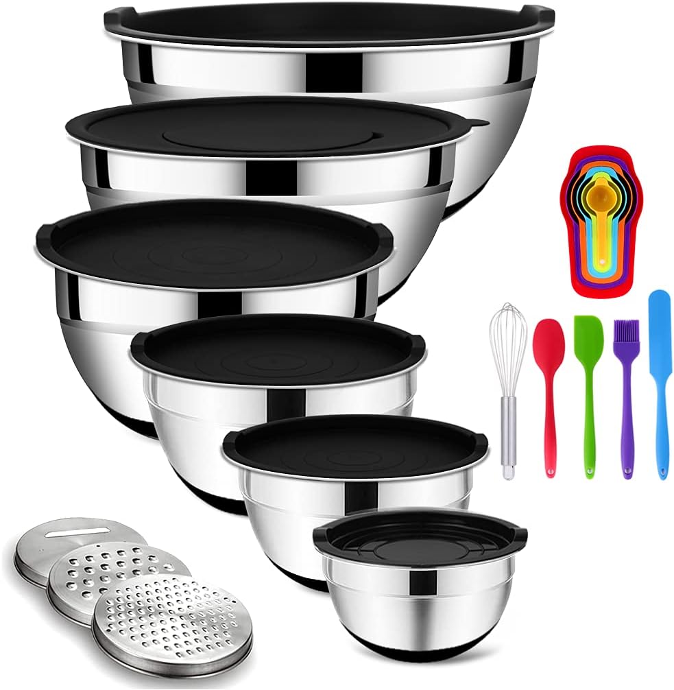 Stainless Steel Mixing Bowl Set (20 PCS)
