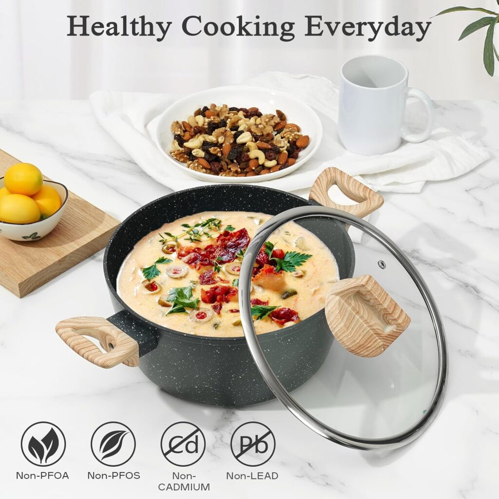 17-Piece Nonstick Cookware Set with Silicone Tools - Image 2