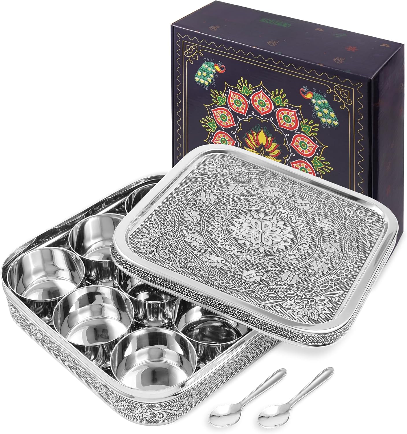 Large Spice Tin with 9 Compartments