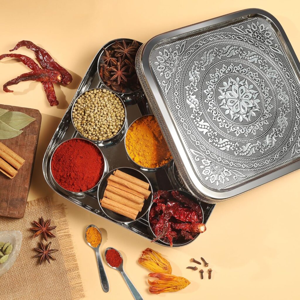 Large Spice Tin with 9 Compartments - Image 2